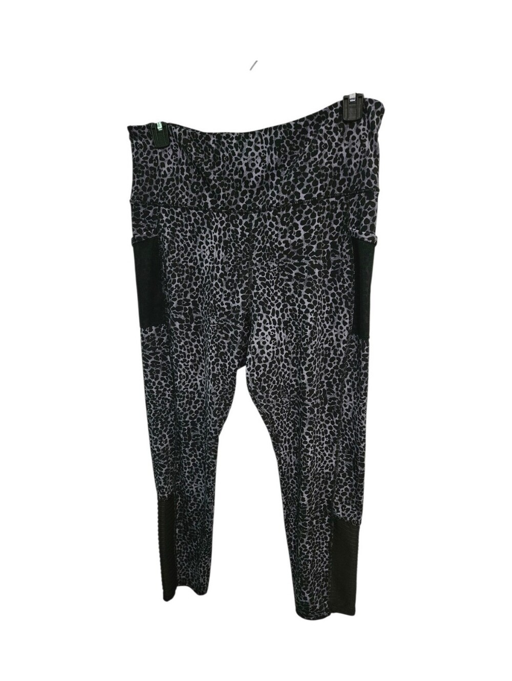 Leopard Print High-Waist Leggings - Black/Grey